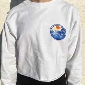 Brandy Melville / John Galt “Natives of the Golden Coast” cropped crew neck